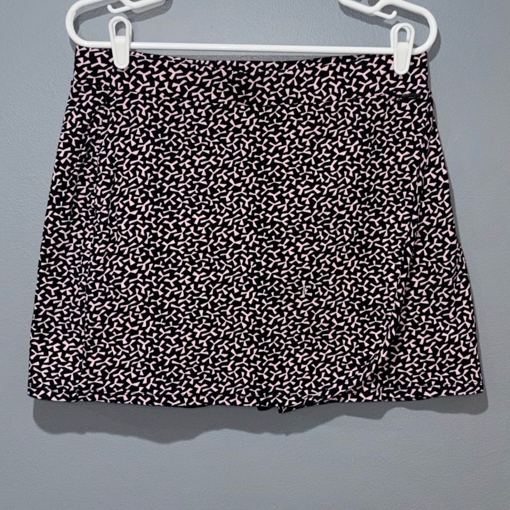 Jones New York Signature Pink Black Geometric Skort Activewear Mini Womens M